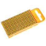 HellermannTyton WIC3 Snap On Cable Markers, Yellow, Pre-printed "B; C; D; F; I; M; P; U; V; W", 4.3 → 5.3 Cable