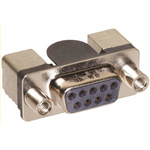 Harting D-Sub 9 Way Right Angle SMT D-sub Connector Socket, 2.76mm Pitch, with Boardlocks, M3 Female Screwlocks