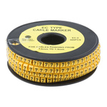 RS PRO Slide On Cable Markers, Black on Yellow, Pre-printed "7", 3.6 → 7.4mm Cable