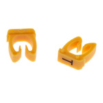 RS PRO Clip On Cable Markers, Black on Yellow, Pre-printed "A → M"