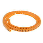 RS PRO Snap On Cable Markers, Black on Orange, Pre-printed "3", 3 → 3.4mm Cable