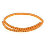 RS PRO Snap On Cable Markers, Black on Orange, Pre-printed "1", 3 → 3.4mm Cable