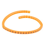 RS PRO Snap On Cable Markers, Black on Orange, Pre-printed "2", 3 → 3.4mm Cable