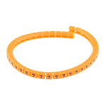 RS PRO Snap On Cable Markers, Black on Orange, Pre-printed "7", 3 → 3.4mm Cable