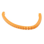 RS PRO Snap On Cable Markers, Black on Orange, Pre-printed "1", 4 → 5mm Cable