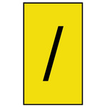 HellermannTyton Ovalgrip Slide On Cable Markers, Black on Yellow, Pre-printed "/", 1.8 → 6.3mm Cable