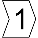 HellermannTyton Helagrip Slide On Cable Markers, Black on White, Pre-printed "1", 1 → 3mm Cable