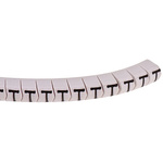 HellermannTyton Helagrip Slide On Cable Markers, Black on White, Pre-printed "T", 4 → 9mm Cable