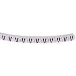 HellermannTyton Helagrip Slide On Cable Markers, Black on White, Pre-printed "V", 4 → 9mm Cable