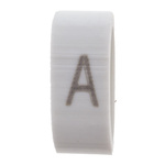 HellermannTyton HODS85 Slide On Cable Markers, Black on White, Pre-printed "A", 1.8 → 6.3mm Cable