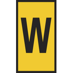 HellermannTyton HODS85 Slide On Cable Markers, Yellow, Pre-printed "W", 1.8 → 3.6mm Cable