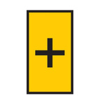 HellermannTyton WIC Snap On Clip On Cable Marker, Yellow, Pre-printed "+", 2 → 2.8mm Cable