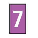 HellermannTyton WIC Snap On Clip On Cable Marker, Violet, Pre-printed "7", 2 → 2.8mm Cable