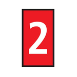 HellermannTyton WIC Snap On Clip On Cable Marker, Red, Pre-printed "2", 4.3 → 5.3mm Cable