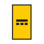 HellermannTyton WIC Snap On Clip On Cable Marker, Yellow, Pre-printed "DC", 4.3 → 5.3mm Cable