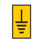 HellermannTyton WIC Snap On Clip On Cable Marker, Yellow, Pre-printed "EART", 4.3 → 5.3mm Cable