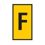HellermannTyton WIC Snap On Clip On Cable Marker, Yellow, Pre-printed "F", 4.3 → 5.3mm Cable