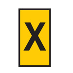 HellermannTyton WIC Snap On Clip On Cable Marker, Yellow, Pre-printed "X", 4.3 → 5.3mm Cable