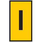 HellermannTyton HODS50 Slide On Cable Marker, Black on Yellow, Pre-printed "I", 1.7 → 3.6mm Cable