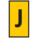 HellermannTyton HODS50 Slide On Cable Marker, Black on Yellow, Pre-printed "J", 1.7 → 3.6mm Cable