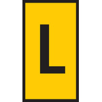 HellermannTyton HODS50 Slide On Cable Marker, Black on Yellow, Pre-printed "L", 1.7 → 3.6mm Cable