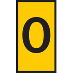 HellermannTyton HODS50 Slide On Cable Marker, Black on Yellow, Pre-printed "O", 1.7 → 3.6mm Cable