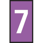HellermannTyton WIC0 Cable Markers, Violet, Pre-printed "7", 2 → 2.8mm Cable