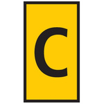 HellermannTyton WIC0 Cable Markers, Yellow, Pre-printed "C", 2 → 2.8mm Cable