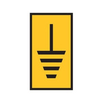 HellermannTyton WIC0 Cable Markers, Yellow, Pre-printed "EARTH", 2 → 2.8mm Cable