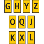 HellermannTyton WIC0 Cable Markers, Yellow, Pre-printed "G, H, J, K, L, O, Q, X, Y, Z", 2 → 2.8mm Cable