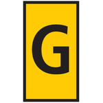 HellermannTyton WIC0 Cable Markers, Yellow, Pre-printed "G", 2 → 2.8mm Cable