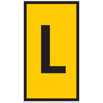 HellermannTyton WIC0 Cable Markers, Yellow, Pre-printed "L", 2 → 2.8mm Cable