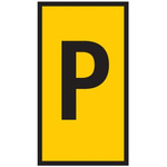 HellermannTyton WIC0 Cable Markers, Yellow, Pre-printed "P", 2 → 2.8mm Cable