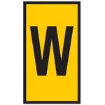 HellermannTyton WIC0 Cable Markers, Yellow, Pre-printed "W", 2 → 2.8mm Cable