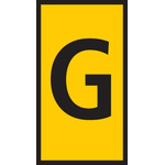 HellermannTyton WIC1 Cable Markers, Yellow, Pre-printed "G", 2 → 2.8mm Cable