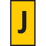HellermannTyton WIC1 Cable Markers, Yellow, Pre-printed "J", 2 → 2.8mm Cable