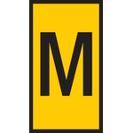 HellermannTyton WIC1 Cable Markers, Yellow, Pre-printed "M", 2 → 2.8mm Cable