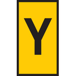 HellermannTyton WIC1 Cable Markers, Yellow, Pre-printed "Y", 2 → 2.8mm Cable