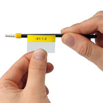 Phoenix Contact MM-WML 3 (EX10)R C1 YE/BK Adhesive Cable Marker, Yellow, 3mm Cable, for THERMOMARK