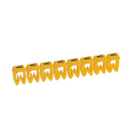 Legrand CAB 3 Clip On Cable Marker, Black on Yellow, Pre-printed "V", 1 → 2.3mm Cable, for Marking of Wiring,
