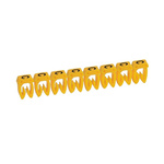 Legrand CAB3 Clip On Cable Marker, Black on Yellow, Pre-printed "C", 3.8 → 5mm Cable, for Marking of Wiring,