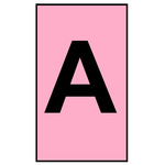 HellermannTyton Ovalgrip Push On Cable Markers, Pink, Pre-printed "A", 1.2 → 2.3mm Cable