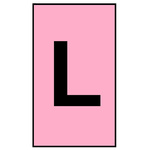 HellermannTyton Ovalgrip Push On Cable Markers, Pink, Pre-printed "L", 1.2 → 2.3mm Cable