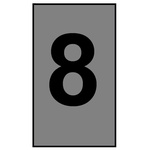 HellermannTyton Ovalgrip Slide On Cable Markers, Black on Grey, Pre-printed "8", 1.8 → 6.3mm Cable