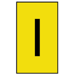 HellermannTyton Ovalgrip Slide On Cable Markers, Black on Yellow, Pre-printed "I", 1.7 → 3.6mm Cable