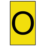 HellermannTyton Ovalgrip Slide On Cable Markers, Black on Yellow, Pre-printed "O", 1.7 → 3.6mm Cable