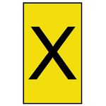 HellermannTyton Ovalgrip Slide On Cable Markers, Black on Yellow, Pre-printed "X", 1.7 → 3.6mm Cable
