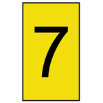 HellermannTyton Ovalgrip Slide On Cable Markers, Black on Yellow, Pre-printed "7", 1.7 → 3.6mm Cable