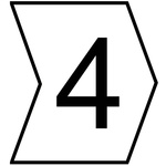 HellermannTyton Helagrip Slide On Cable Markers, Black on White, Pre-printed "4", 1 → 3mm Cable