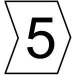 HellermannTyton Helagrip Slide On Cable Markers, Black on White, Pre-printed "5", 1 → 3mm Cable